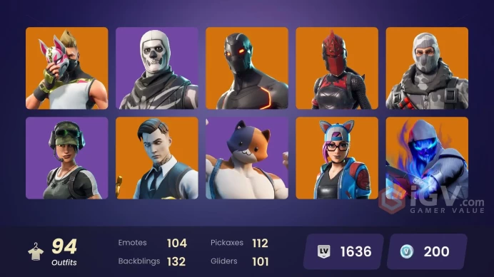 FA - [XBOX/PC] 94 skins | Sultura | Cole | Trailblazer | Merry Mint Axe | Havoc | Rogue Agent | Candy Axe| Joey | The Visitor | Fade | Carbide |