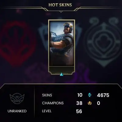 [EuW] - Unranked / 10 Skin / Ranked Game Direct / Changeable Mail | Instant Delivery | Lifetime Warranty | 100% Handmade&Secure | 24/7 Support