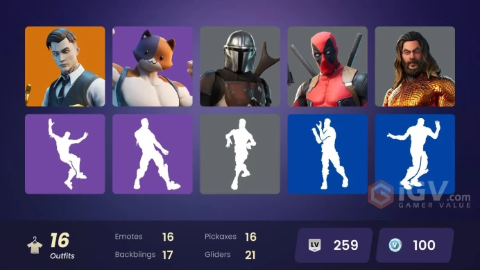 [PC/XBOX/PSN/SWITCH] 16 skins | Fade | Midas | Gear Specialist Maya | Mandalorian | Deadpool | ARTHUR CURRY | MASKED SCUBA JONESY | 
