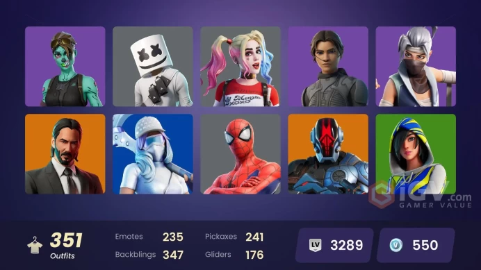 [XBOX/NINPC] 351 SKINS | GOLD MIDAS | MAJOR GLORY | VIVI CHROMA | SUBZERO CRYPTIC | GRIND | LINA SCORCH | FNCS 3:1 CHAMPION | 