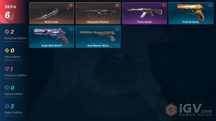 EU SERVER/Reaver Knife/Singularity Phantom/Prime Vandal/11 AGENT/FULL ACCESS/