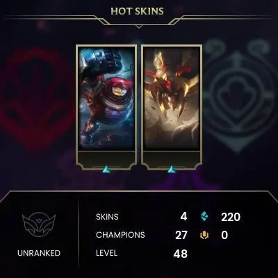 【EuW-Smurf】 Unranked/Direct Ranked Ready + Fresh + Changeable Mail + Instant Delivery + Lifetime Warranty + 100% Handmade&Secure + 24/7 Support
