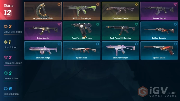 EU SERVER/ELDERFLAME VANDAL/RGX STINGER/REAVER VANDAL/ORIGIN VANDAL/ORIGIN BLADE/FULL ACCESS/