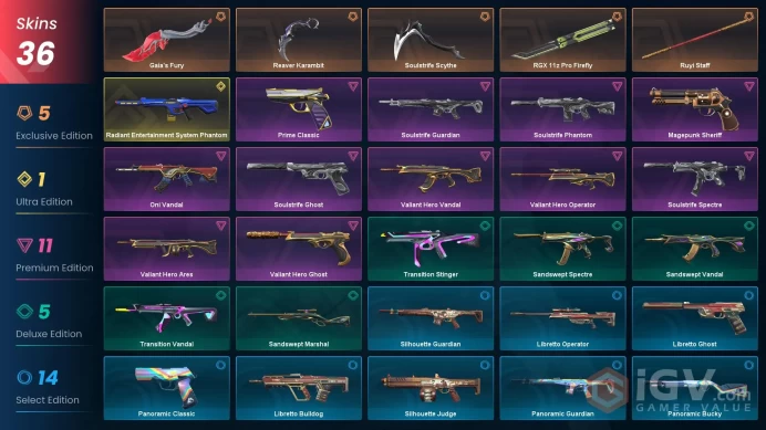 EU SERVER/RUYI STAFF+VALIANT HERO BUNDLE/SOULSTRIFE BUNDLE/REAVER KARAMBIT/RGX FIREFLY/FULL ACCESS/65K VP SPEND/