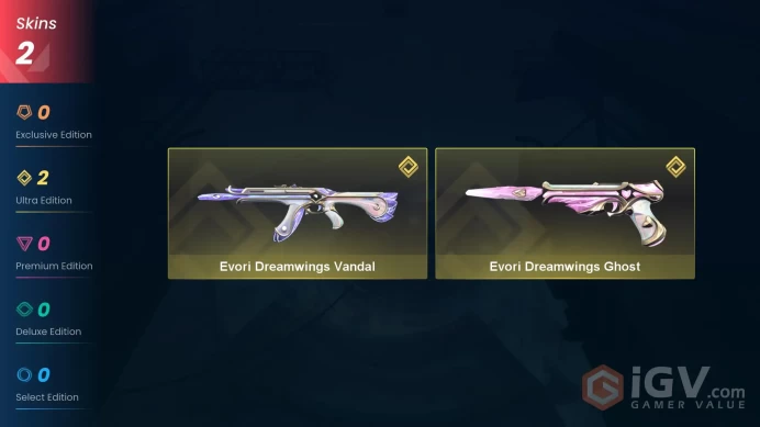EU 2 skins | Evori Dreamwings Vandal | Evori Dreamwings Ghost | V0038