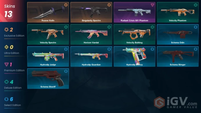 EU SERVER/REAVER KNIFE/SINGULARITY SPECTRE/RADIANT CHRISIS PHANTOM/FULL ACCESS/