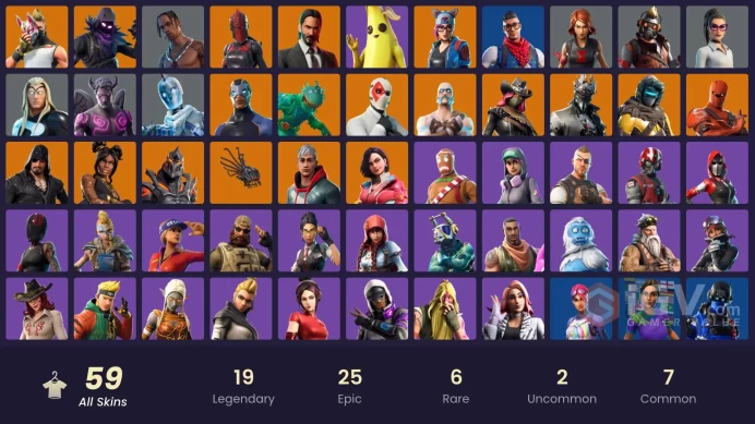 [Rent Cheap Accounts for 14 Days] 59 skins | Travis Scott | Prodigy | Carbon Commando | Vendetta | Zenith | Moisty Merman | John Wick | Spider K