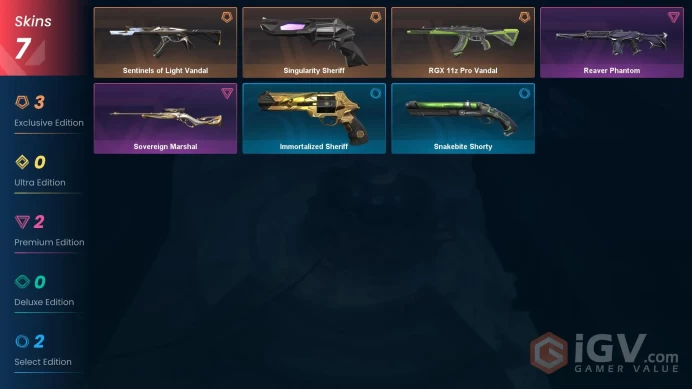 NA SERVER/SENTINEL VANDAL+RGX VANDAL+REAVER PHANTOM/SINGULARITY SHERIFF+SOVERIGN MARSHALL/FULL ACCESS/