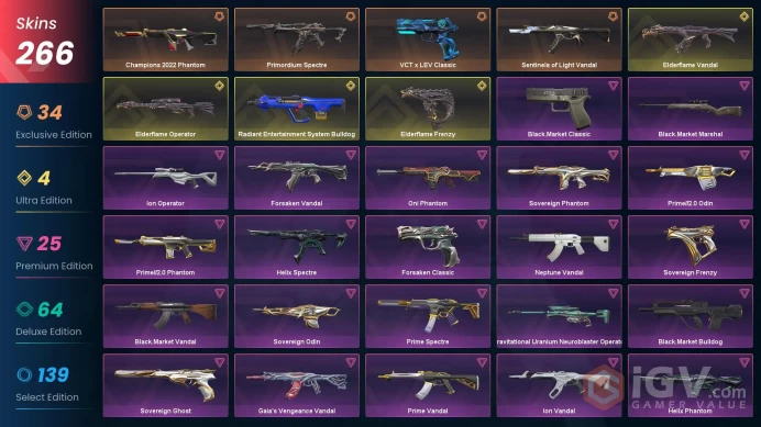 VALORANT EU WEST SERVER 266 SKİNS(CHAMPİONS 2021 VANDAL+ CHAMPİONS 2022 + PRİMORDİUM PACKED,VCT LOCK )AUTO DELIVERY FULL ACCESS-LIFETIME WARRANT
