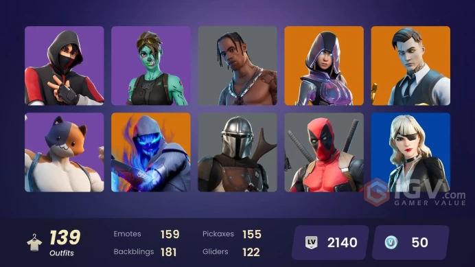 [NIN/PC] 139 SKINS | IKONIK | TRAVIS SCOTT | GLOW | GOLD MIDAS | TRILOGY | FIXER | POINT PATROLLER | OVERCHARGED | UPGRADE WITH HELMET | XEV