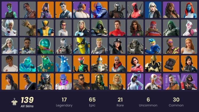 [NIN/PC] 139 SKINS | IKONIK | TRAVIS SCOTT | GLOW | GOLD MIDAS | TRILOGY | FIXER | POINT PATROLLER | OVERCHARGED | UPGRADE WITH HELMET | XEV