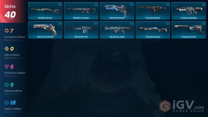 EU 40 skins 3 Knives/ Arcane Vandal / Prelude to Chaos Vandal / Singularity Vandal / Recon PhantomMxa219