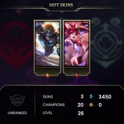 #235 [NO EMAIL ACCESS] - NA - 20 CHAMPIONS - 3 SKINS - 3450 BLUE ESSENCE - LAST PLAY NOVEMBER 2023 - SAFE 100% - WARRANTY