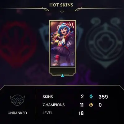 #291 [NO EMAIL ACCESS] - NA - 11 CHAMPIONS - 2 SKINS - 359 BLUE ESSENCE - LAST PLAY SEPTEMBER 2022 - SAFE 100% - WARRANTY