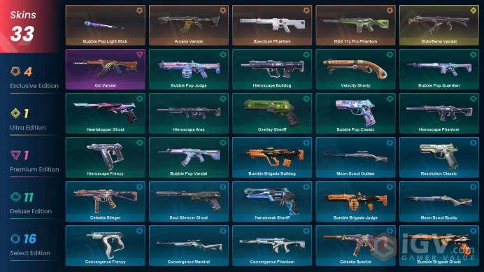 [LA] - SKINS 33 - KNIFE 1 - Elderflame Vandal - RGX 11z Pro Phantom - Arcane Vandal - FULL ACCESS - INSTANT DELIVERY