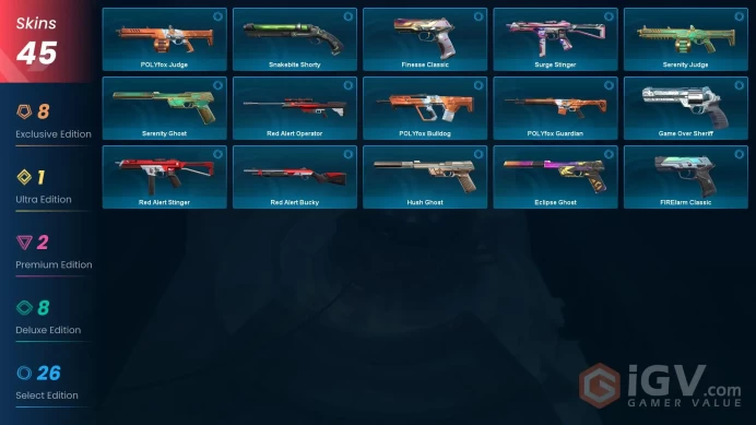 [LA] - SKINS 45 - KNIFE 6 - Elderflame Vandal - Glitchpop Operator - RGX 11z Pro Blade - FULL ACCESS - INSTANT DELIVERY