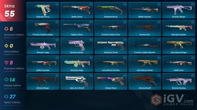 [NA] - SKINS 55 - KNIFE 4 - Onimaru Kunitsuna - Recon Balisong - RGX 11z Pro Phantom - FULL ACCESS - INSTANT DELIVERY