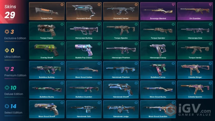 [AP] - SKINS 29 - KNIFE 1 - Kuronami Sheriff - Torque Coiler - Kuronami Vandal - FULL ACCESS - INSTANT DELIVERY