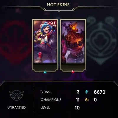 #425 [NO EMAIL ACCESS] - NA - 11 CHAMPIONS - 3 SKINS - 6670 BLUE ESSENCE - LAST PLAY JULY 2021 - SAFE 100% - WARRANTY