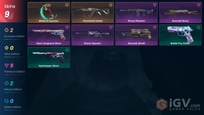 [AP] - SKINS 9 - KNIFE 1 - Blades of Imperium - ChronoVoid Vandal - Reaver Operator - FULL ACCESS - INSTANT DELIVERY