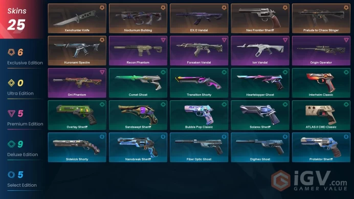 [EU] - SKINS 25 - KNIFE 1 - Neo Frontier Sheriff - EX.O Vandal - Xenohunter Knife - Kuronami Spectre - FULL ACCESS - INSTANT DELIVERY