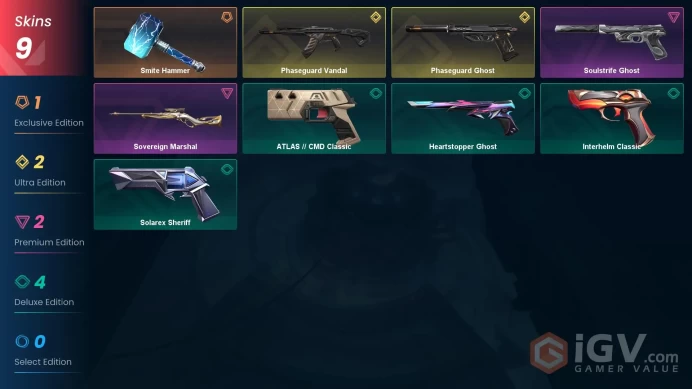 [EU\TURKEY] - SKINS 9 - KNIFE 1 - Phaseguard Vandal - Phaseguard Ghost - Smite Hammer - FULL ACCESS - INSTANT DELIVERY