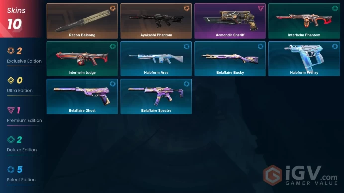 [EU] - SKINS 10 - KNIFE 1 - Recon Balisong - Ayakashi Phantom - Aemondir Sheriff - FULL ACCESS - INSTANT DELIVERY