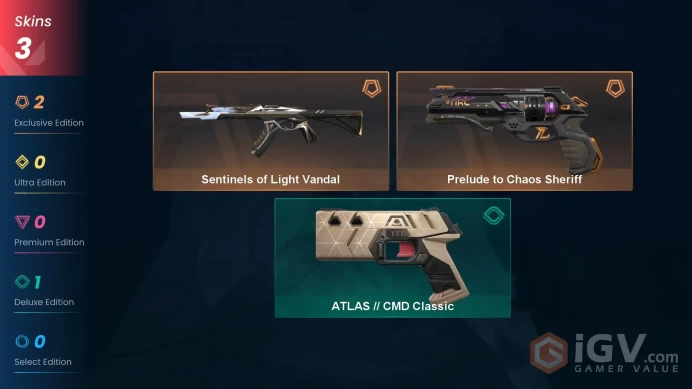 [EU] - SKINS 3 - Prelude to Chaos Sheriff - Sentinels of Light Vandal - FULL ACCESS - INSTANT DELIVERY