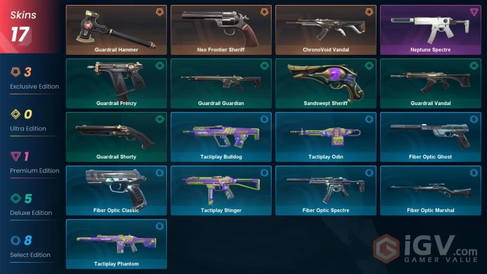 [EU\TURKEY] - SKINS 17 - KNIFE 1 - Guardrail Hammer - Neo Frontier Sheriff - ChronoVoid Vandal - FULL ACCESS - INSTANT DELIVERY