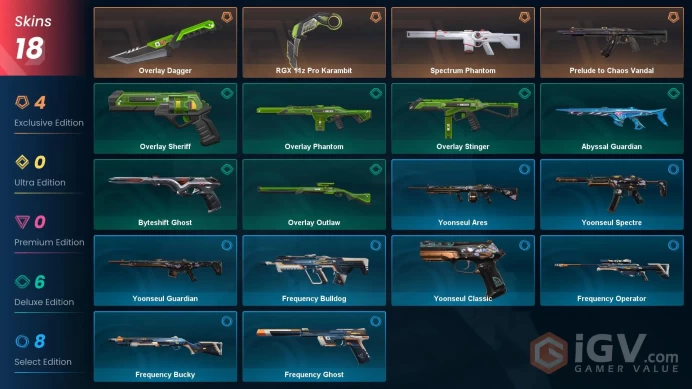 [AP] - SKINS 18 - KNIFE 2 - Prelude to Chaos Vandal - RGX 11z Pro Karambit - FULL ACCESS - INSTANT DELIVERY