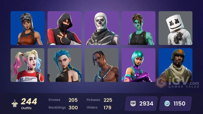 [FA | PC | XBOX | NIN] 244 Skins | Wonder | IKONIK | Travis Scott | OG STW