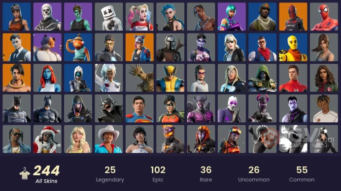 [FA | PC | XBOX | NIN] 244 Skins | Wonder | IKONIK | Travis Scott | OG STW