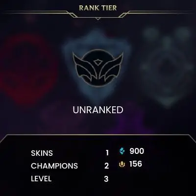 #765 [NO EMAIL ACCESS] - NA  - 2 CHAMPIONS - 1 SKINS - 900 BLUE ESSENCE - LAST PLAY OCTOBER 2019 - SAFE 100% - WARRANTY