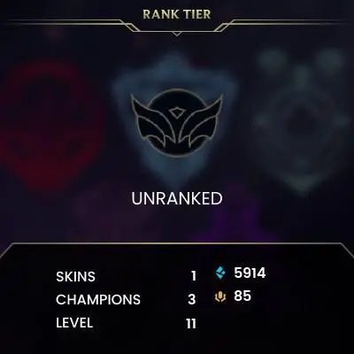 #943 [NO EMAIL ACCESS] - LAS - 3 CHAMPIONS - 1 SKINS - 5914 BLUE ESSENCE - LAST PLAY OCTOBER 2016 - SAFE 100% - WARRANTY