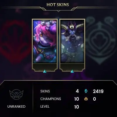 #948 [NO EMAIL ACCESS] - LAS - 10 CHAMPIONS - 4 SKINS - 2419 BLUE ESSENCE - LAST PLAY JANUARY 2017 - SAFE 100% - WARRANTY