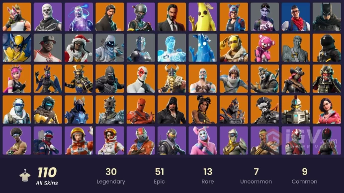 [PC/XBOX] 110 skins | Galaxy | The Reaper | Elite Agent | Rogue Agent | Carbon Commando | Take The L | Prodigy |	Y163