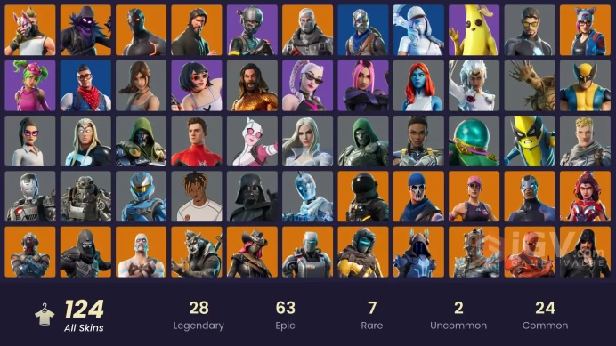 [PC/XBOX] 124 skins | OG STW | The Reaper | Blue Squire | Royale Knight | Elite Agent | Blue Team Leader | Havoc | Rogue Agent | 200 VB