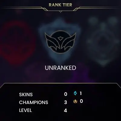 #1007 [NO EMAIL ACCESS] - JP - 3 CHAMPIONS - 0 SKINS - 1 BLUE ESSENCE - LAST PLAY NOVEMBER 2017 - SAFE 100% - WARRANTY