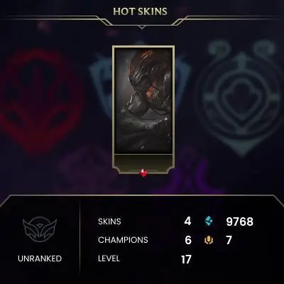 #1047 [NO EMAIL ACCESS] - EUW - 6 CHAMPIONS - 4 SKINS - 9768 BLUE ESSENCE - LAST PLAY DECEMBER 2023 - SAFE 100% - WARRANTY