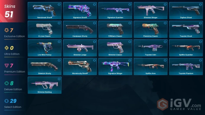 49EU/TR Market&V25 ACT6 ASC I &Celestial Fan-Yoru's Comb-Recon/Reaver Phantom-Reaver Sheriff-Reaver/Prelude/Arcane/Forsaken Vandal-Ion OP