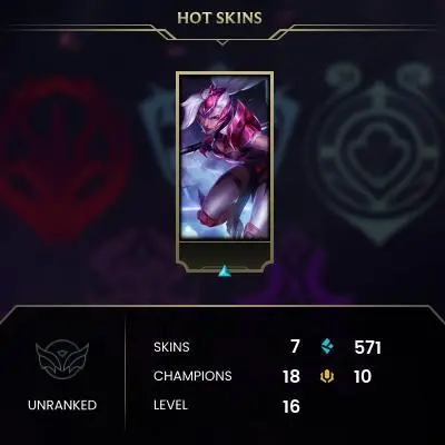 #1053 [NO EMAIL ACCESS] - EUW - 18 CHAMPIONS - 7 SKINS - 571 BLUE ESSENCE - LAST PLAY APRIL 2022 - SAFE 100% - WARRANTY