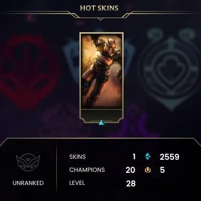 #1015 [NO EMAIL ACCESS] - NA  - 20 CHAMPIONS - 1 SKINS - 2559 BLUE ESSENCE - LAST PLAY JUNE 2020 - SAFE 100% - WARRANTY