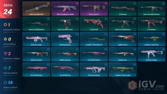 EU 24 skins / Task Force 809 Knife / Recon Spectre / Gaia's Vengeance VandalBek188