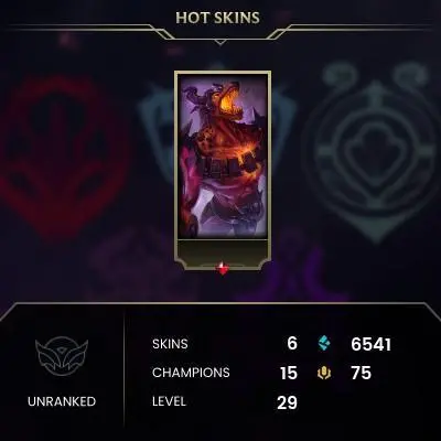 #1268 [NO EMAIL ACCESS] - TR - 15 CHAMPIONS - 6 SKINS - 6541 BLUE ESSENCE - LAST PLAY DECEMBER 2021 - SAFE 100% - WARRANTY