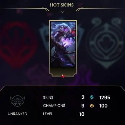 #1321 [NO EMAIL ACCESS] - EUNE - 9 CHAMPIONS - 2 SKINS - 1295 BLUE ESSENCE - LAST PLAY NOVEMBER 2021 - SAFE 100% - WARRANTY