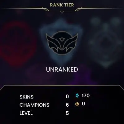 #1351 [NO EMAIL ACCESS] - EUNE - 6 CHAMPIONS - 0 SKINS - 170 BLUE ESSENCE - LAST PLAY FEBRUARY 2018 - SAFE 100% - WARRANTY