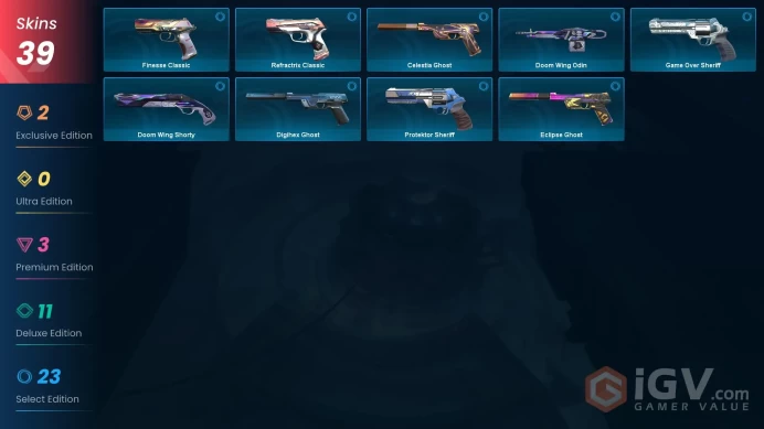 EU | 39 skins | Last Rank Ascendant 2 | Byteshift Knife | Prelude to Chaos Phantom | Prime Vandal | Reaver Vandal | F4731