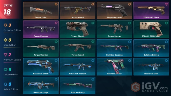 Latam | Arcane Vandal, Singularity Sheriff, XERØFANG Ghost, Reaver Phantom, Torque Coiler | 18 Skins [Full Access]