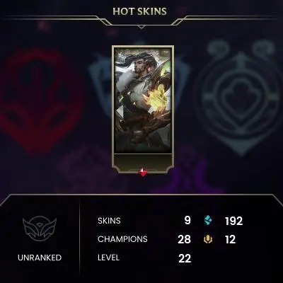 #1637 [NO EMAIL ACCESS] - EUW - 28 CHAMPIONS - 9 SKINS - 192 BLUE ESSENCE - LAST PLAY FEBRUARY 2023 - SAFE 100%