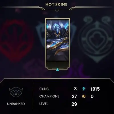 #1715 [EMAIL CHANGEABLE FULL ACCESS] - TR - 27 CHAMPIONS - 3 SKINS - 1915 BLUE ESSENCE - SAFE 100%